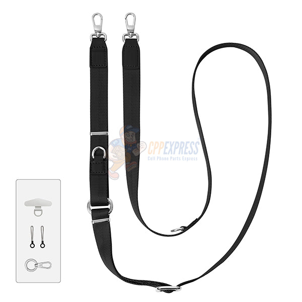 3-in-1 Triple-Function Adjustable Crossbody Lanyard Hands-Free Strap For iPhone