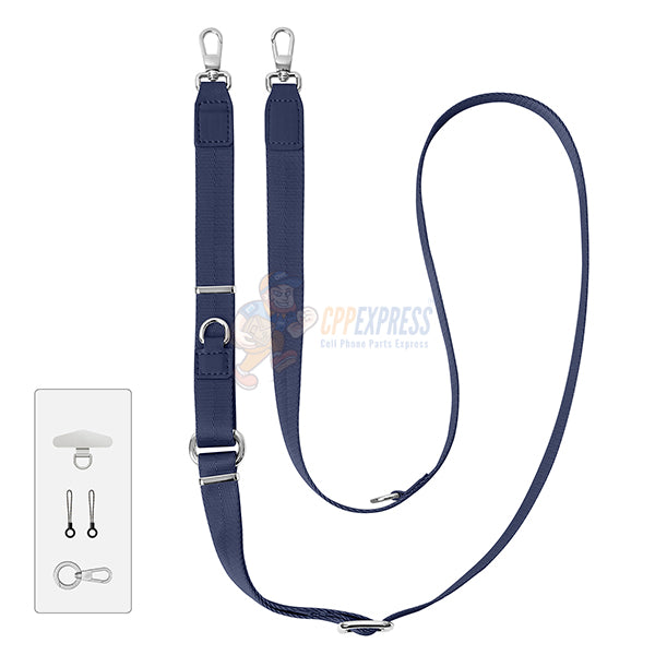 3-in-1 Triple-Function Adjustable Crossbody Lanyard Hands-Free Strap For iPhone