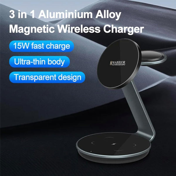 Warrior Magsafe Wireless Charging 3 in 1 Power Station