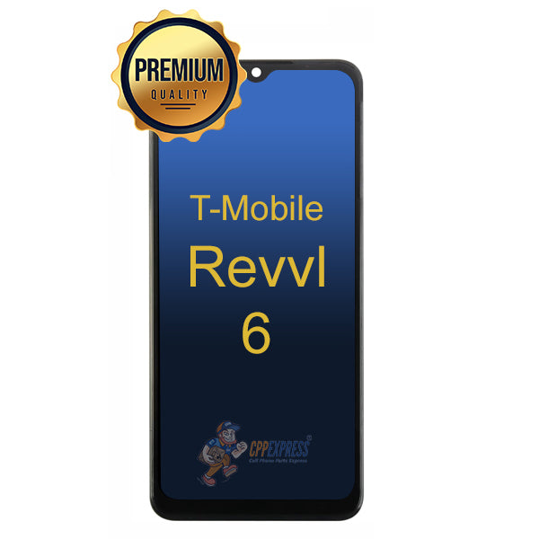 T-Mobile Revvl 6 LCD Touch Screen Digitizer Assembly with Frame - Black