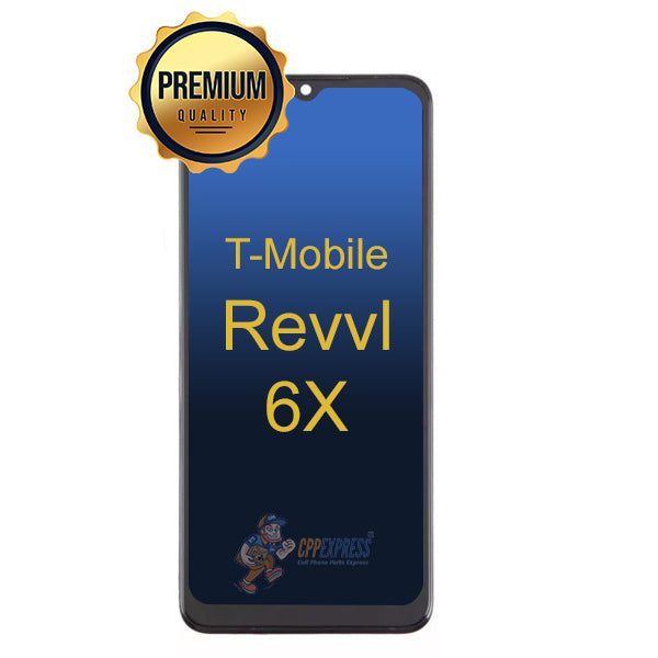 T-Mobile Revvl 6x LCD Touch Screen Digitizer Assembly with Frame - Black