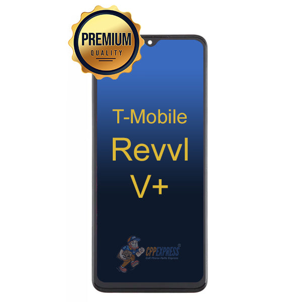 T-Mobile Revvl V+ LCD Touch Screen Digitizer Assembly with Frame - Black