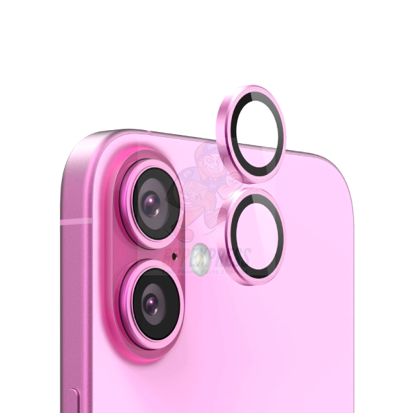 iPhone 16 / 16 Plus - Back Camera Lens Tempered Glass Protector - Pink