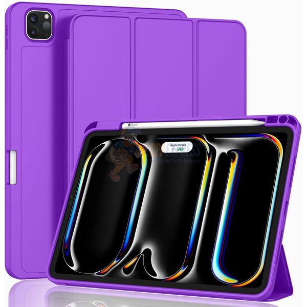 iPad Pro 11 (2024) Silicone case with Pencil Support - Purple