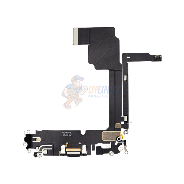 iPhone 15 Pro Max Charging Port Dock Connector Flex Cable - Black