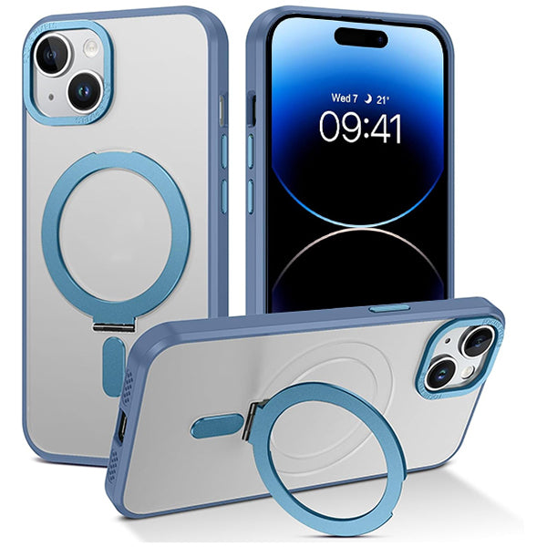 iPhone 15 Plus Shockproof Magnetic Case With Invisible Stand Holder