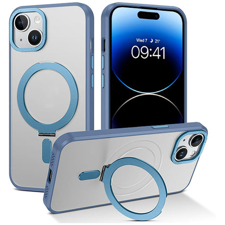 iPhone 15 Plus Shockproof Magnetic Case With Invisible Stand Holder