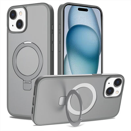 iPhone 15 Plus Shockproof Magnetic Case With Invisible Stand Holder