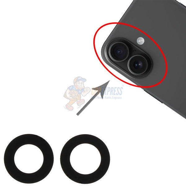 IPhone 16 Plus Rear Back Camera Lens Cover - Black