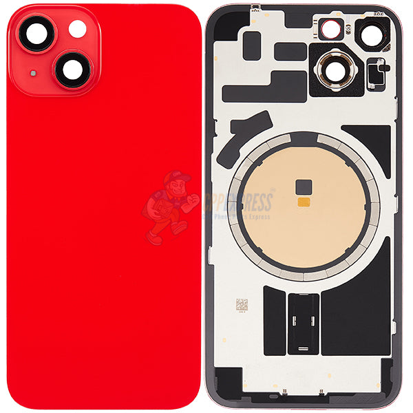 IPhone 14 Battery Back Door Glass Perfect Fit Premium Back Cover Red