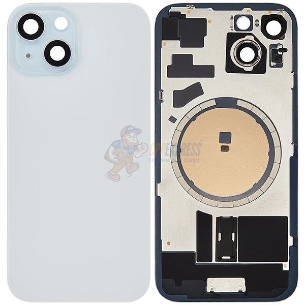 IPhone 15 Battery Back Door Glass Perfect Fit Premium Back Cover Blue