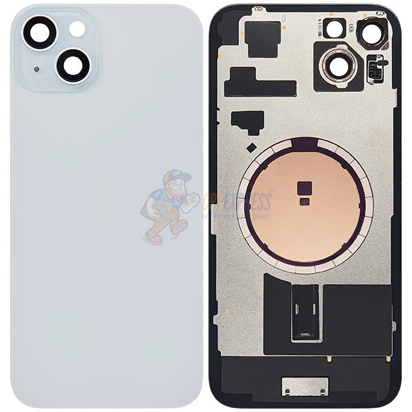 IPhone 15 Plus Battery Back Door Glass Perfect Fit Premium Back Cover Blue