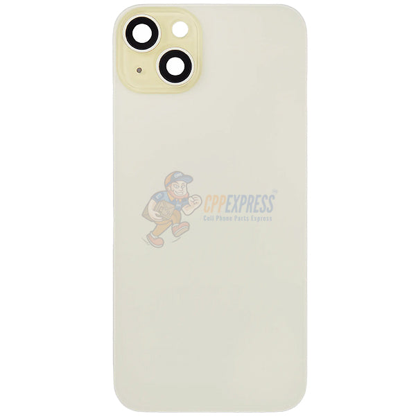 IPhone 15 Plus Battery Back Door Glass Perfect Fit Premium Back Cover Yellow