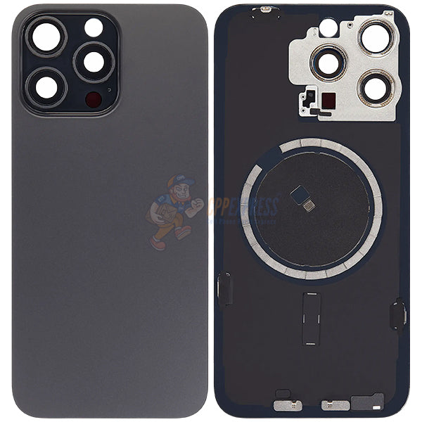 IPhone 15 Pro Max Battery Back Door Glass Perfect Fit Premium Back Cover Black