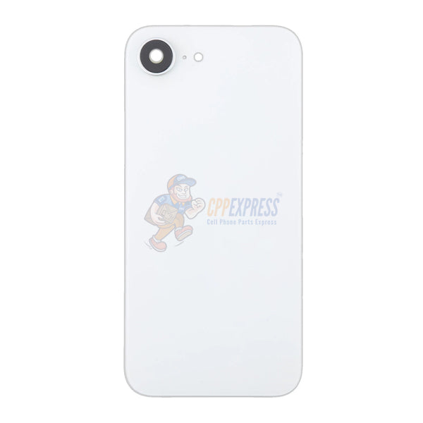 IPhone 16E Battery Back Door Glass Cover With Back Plate & Magnet - White