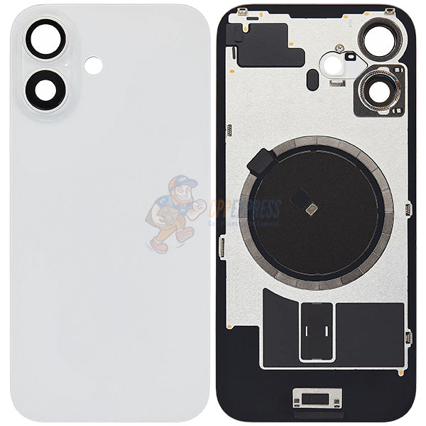 IPhone 16 Glass Battery Back Door Cover - Perfect Fit Premium Back Glass - White