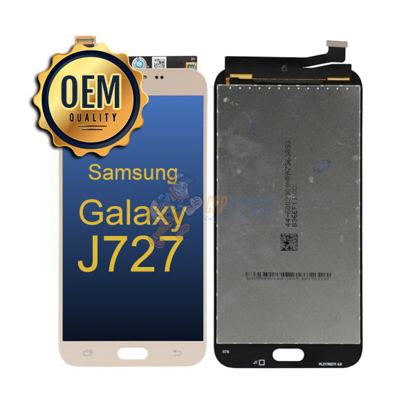 Samsung Galaxy J7 Prime (J727 / 2017) - LCD Touch Screen Digitizer & Assembly without Frame - Gold