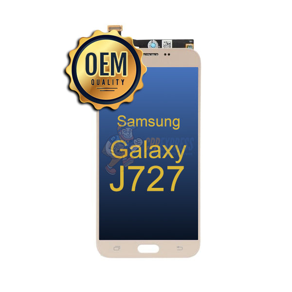 Samsung Galaxy J7 Prime (J727 / 2017) - LCD Touch Screen Digitizer & Assembly without Frame - Gold
