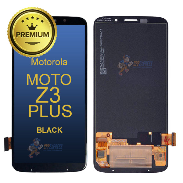 Motorola Moto Z3 Plus - LCD & Assembly Without Frame - Black