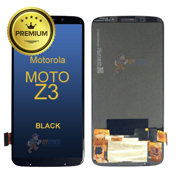 Motorola Moto Z3 (XT1929) - LCD & Assembly Without Frame - Black