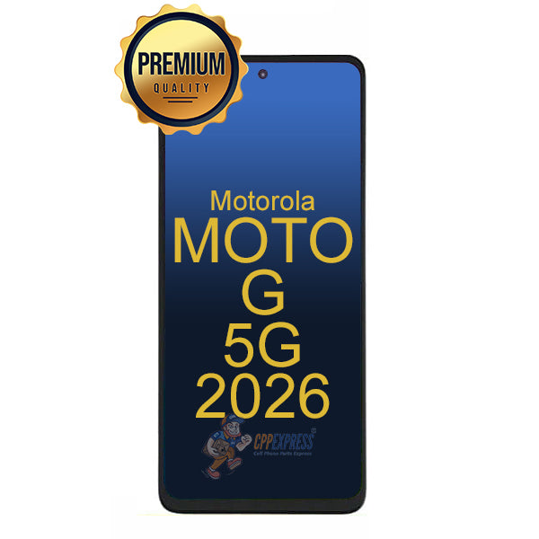 Motorola Moto G 5G 2026 (XT2613) LCD Touch Digitizer Assembly Without Frame - Black