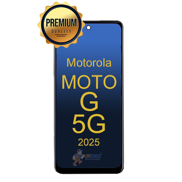 Motorola Moto G 5G (2025) - LCD Touch Screen Digitizer Assembly Without Frame - Black