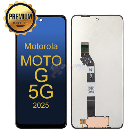 Motorola Moto G 5G (2025) - LCD Touch Screen Digitizer Assembly Without Frame - Black