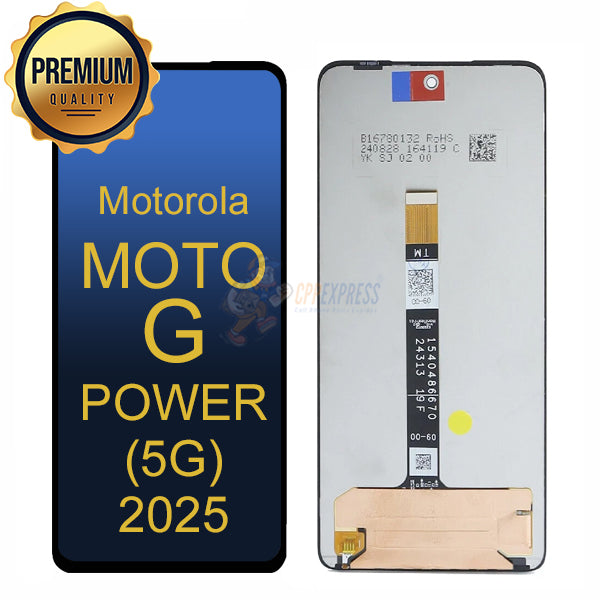 Motorola Moto G Power 5G 2025 (XT2515) LCD Touch Digitizer Assembly Without Frame - Black