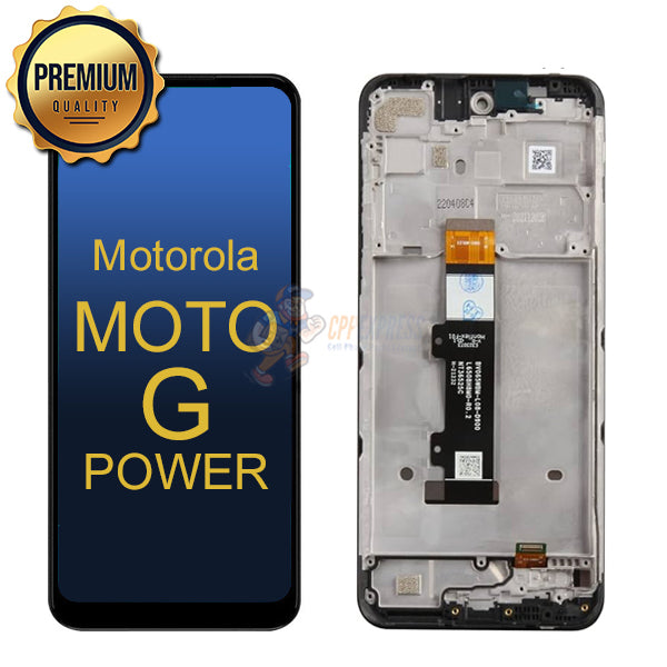 Motorola Moto G Power XT2165 (2022) - LCD Touch Screen Digitizer Assembly With Frame - Black