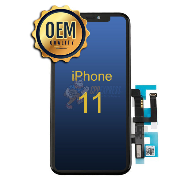 OEM iPhone 11 - LCD Display Touch Screen Digitizer Assembly With Backplate - Black