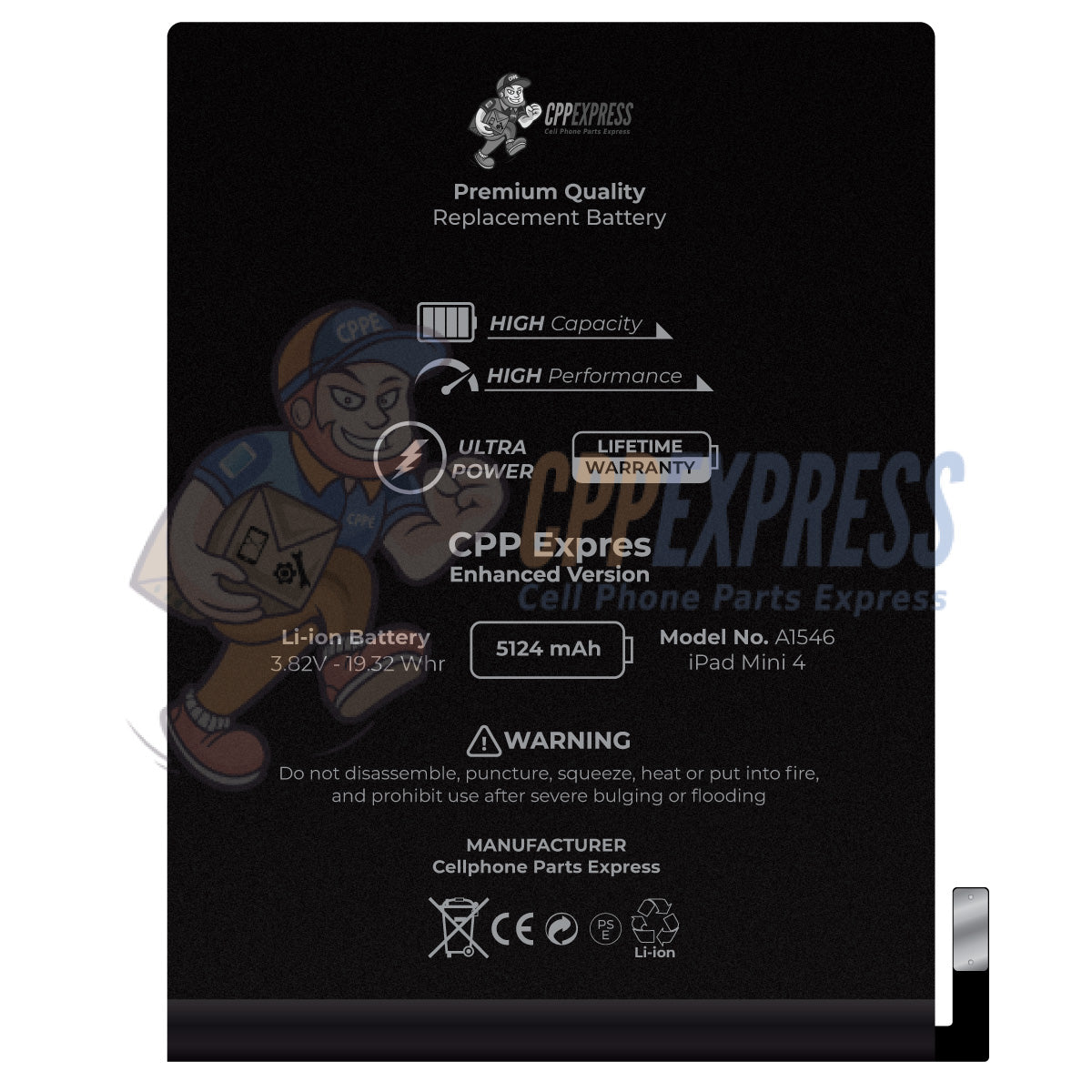 iPad Mini 4 Premium High Capacity Replacement Battery