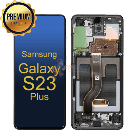 Samsung Galaxy S23 Plus LCD Touch Screen Digitizer Assembly with Frame Replacement Black
