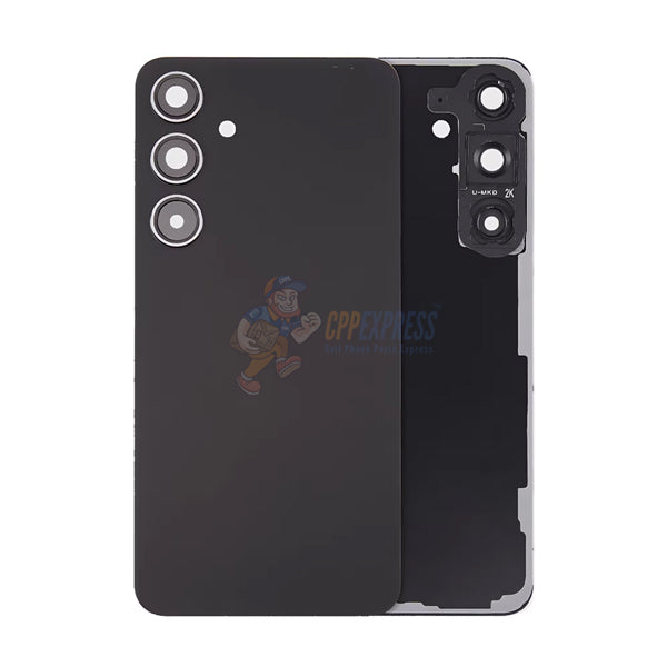Samsung Galaxy S24 Plus Battery Back Door Glass Perfect Fit Premium Back Cover with Camera Lens Installed – Black