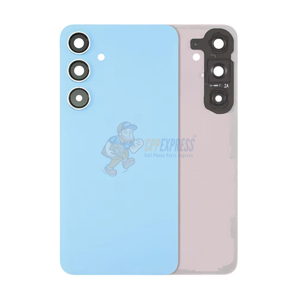 Samsung Galaxy S24 Plus Battery Back Door Glass Perfect Fit Premium Back Cover with Camera Lens Installed – Blue