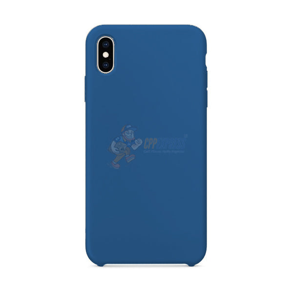 iPhone XS Max Slim Soft Silicone Protective Skin Case Cover Blue