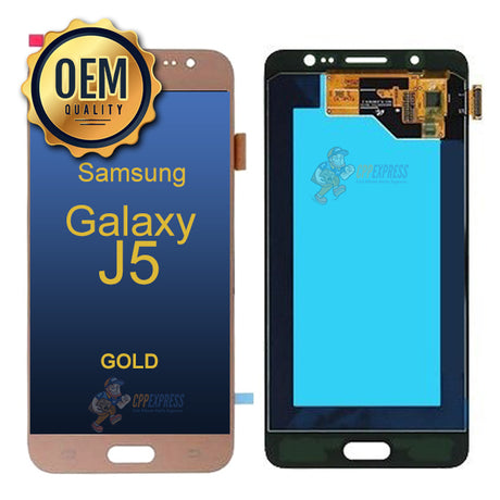 Samsung Galaxy J5 2015 LCD Touch Screen Digitizer & Assembly without Frame - Gold