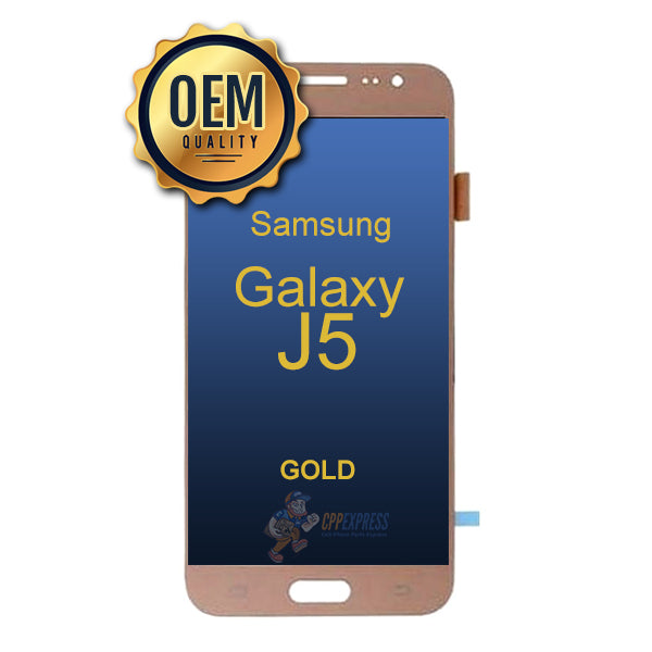 Samsung Galaxy J5 2015 LCD Touch Screen Digitizer & Assembly without Frame - Gold
