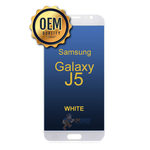 Samsung Galaxy J5 2015 LCD Touch Screen Digitizer & Assembly without Frame - White