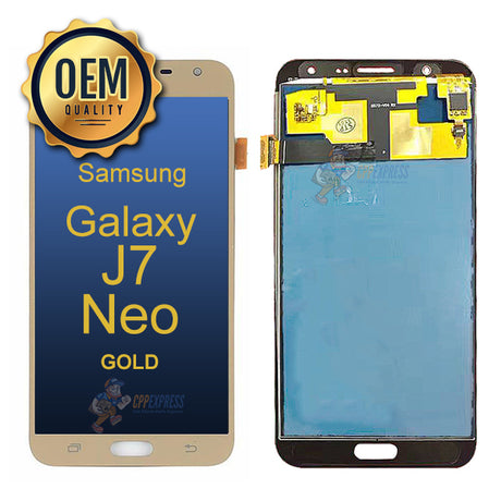 Samsung Galaxy J7 Neo 2017 - LCD Touch Screen Digitizer & Assembly Without Frame - Gold