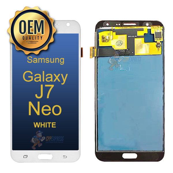 Samsung Galaxy J7 Neo 2017 - LCD Touch Screen Digitizer & Assembly Without Frame - White