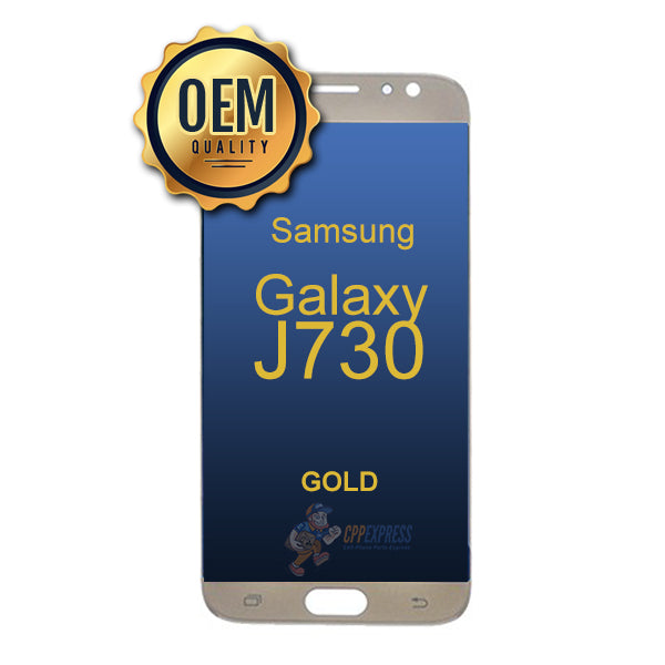 Samsung Galaxy J730 2017 LCD Touch Screen Digitizer & Assembly without Frame - Gold