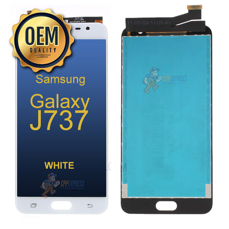 Samsung Galaxy J737 2018 - LCD Touch Screen Digitizer & Assembly Without Frame - White