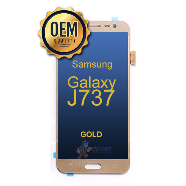 Samsung Galaxy J737 2018 - LCD Touch Screen Digitizer & Assembly Without Frame - Gold