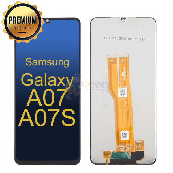 Samsung Galaxy A07 / A07S LCD Touch Screen Digitizer Assembly Without Frame - Black