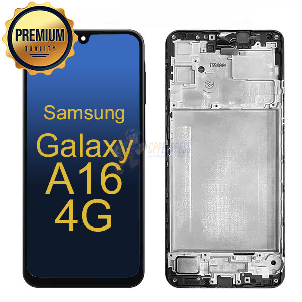 Samsung Galaxy A16 4G - LCD Touch Screen Digitizer Assembly With Frame - Black