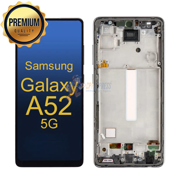 Samsung Galaxy A52 5G - LCD Touch Screen Digitizer with Frame - Black