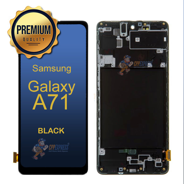 Samsung Galaxy A71 - LCD Touch Screen Digitizer Assembly With Frame - Black