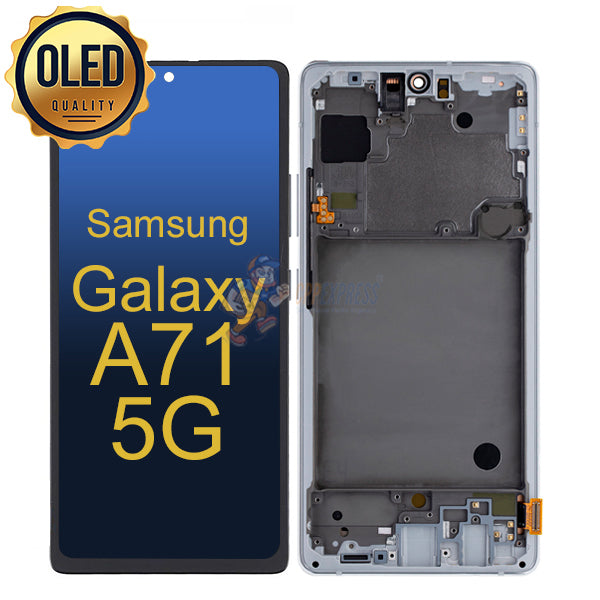 Samsung Galaxy A71 5G - OLED Display Touch Digitizer Assembly With Frame - Black