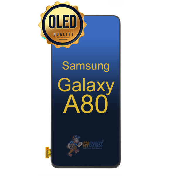 Samsung Galaxy A80 - OLED Display Touch Digitizer Assembly Without Frame - Black