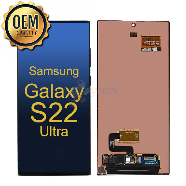 Samsung Galaxy S22 Ultra – LCD Touch Screen Digitizer Assembly without Frame Replacement - Black